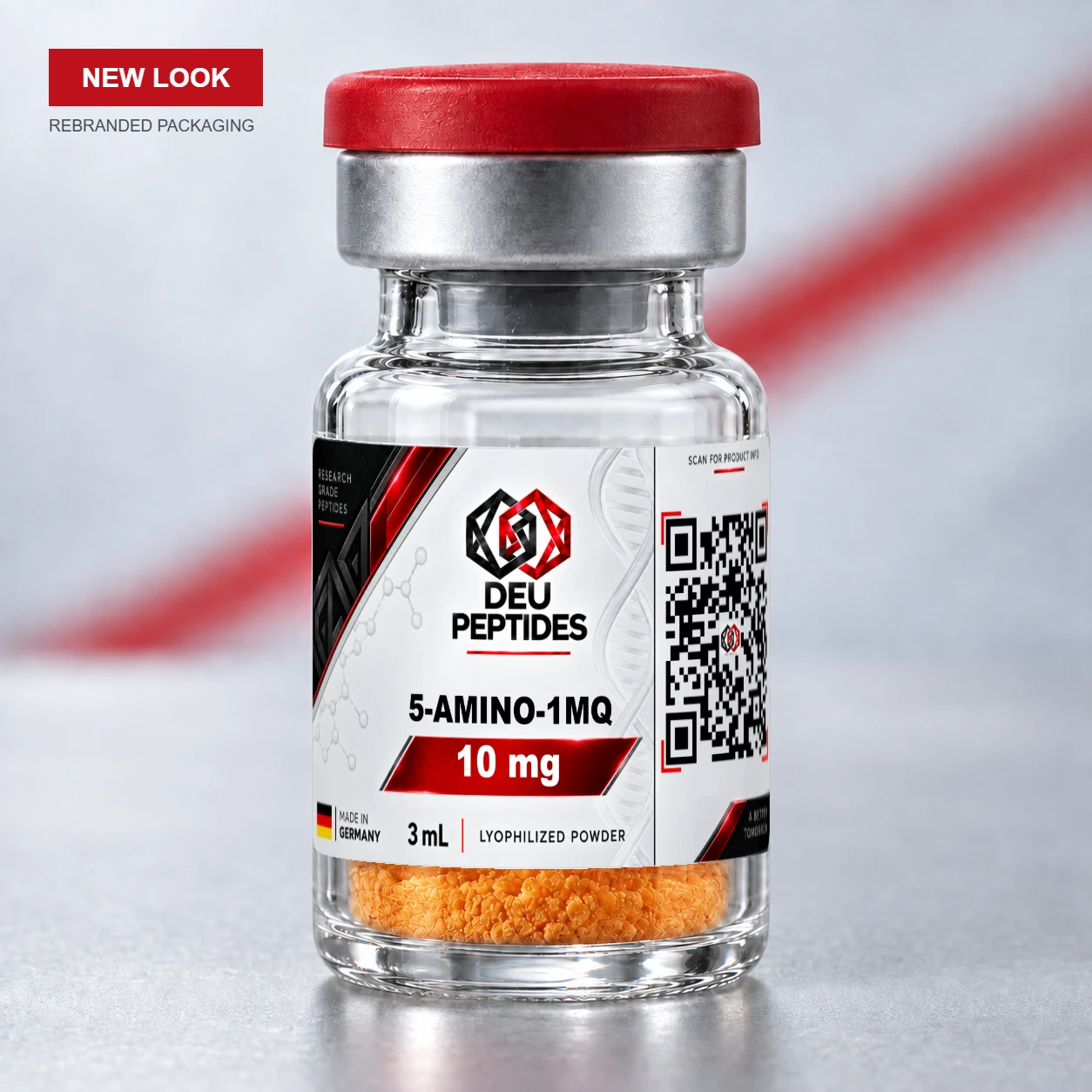 5-Amino-1MQ 10mg DEU Peptides rebranded vial