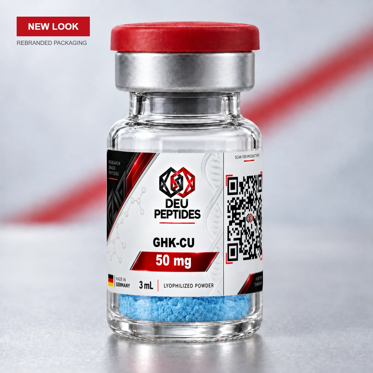 GHK-Cu 50mg DEU Peptides rebranded vial